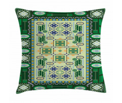Oriental Shapes Pattern Pillow Cover
