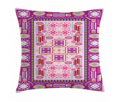 Traditional Afghan Motif Pillow Cover