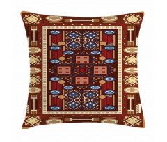 Oriental Rhombus Design Pillow Cover