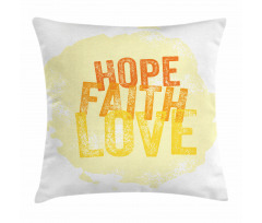 Grunge Faith and Love Pillow Cover