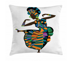 Dancing Zulu Girl Pillow Cover