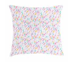 Doodle Tulip Field Dots Pillow Cover
