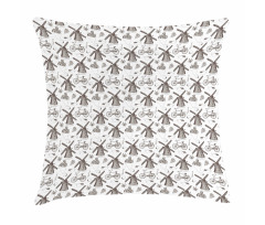 Windmills and Tulips Pillow Cover