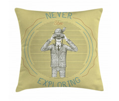 Sketch Man in Suit Pillow Cover