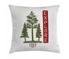 Coniferous Tree Sketch Pillow Cover