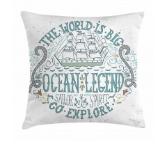 Vintage Nautical Design Pillow Cover