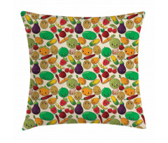 Vegetable Fruit Kawaii Pillow Cover