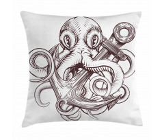 Octopus Tattoo Design Pillow Cover