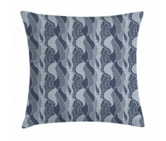 Waves Circles and Dots Pillow Cover