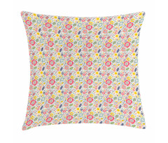 Summer Nature Doodle Pillow Cover
