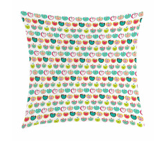 Retro Fruit Kids Pattern Pillow Cover