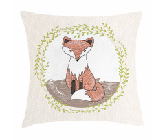 Forest Animal Polka Dots Pillow Cover