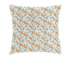 Winter Forest with Flowers Pillow Cover