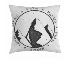 Greyscale Mountain Design Pillow Cover