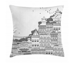 Doodle Style Kathmandu Pillow Cover