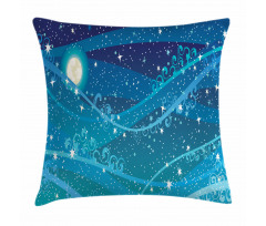 Full Moon Open Sky Pillow Cover