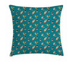 Foxes Cats Cosmonauts Pillow Cover