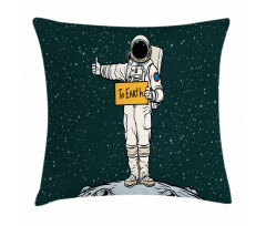 Hitchhiking Astronaut Pillow Cover
