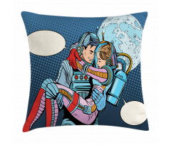 Astronaut Couple Love Pillow Cover