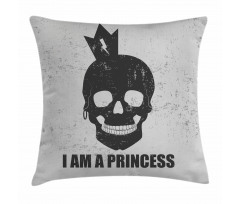 Skull in Crown Pillow Cover