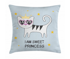 Cat Hearts Love Pillow Cover