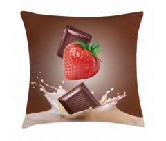 Strawberry Chocolate Pillow Cover