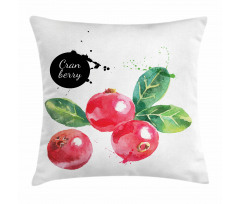 Aquarelle Cranberries Pillow Cover