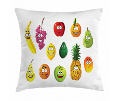 Banana Grape Pear Avocado Pillow Cover