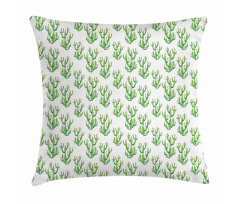 Watercolor Cactus Plant Pillow Cover