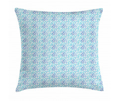 Buds Branches Blue Tones Pillow Cover