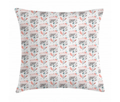 Doodle Modern Peony Pillow Cover