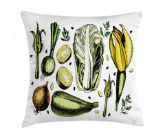 Vegan Diet Theme Pillow Cover
