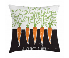 Growing Carrots Pillow Cover