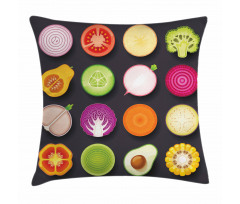 Vegan Diet Cuisine Pillow Cover