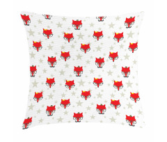 Hipster Foxes Hats Pillow Cover