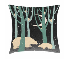 Polar Bear and Cub Pillow Cover