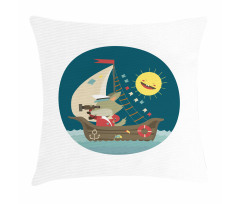 Wolf Captain Boat Pillow Cover