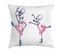 Funny Ballerina Mice Pillow Cover