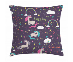 Unicorn Happy Day Pillow Cover