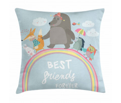 Best Animal Friends Pillow Cover