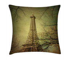 Fall Season Paris Art Pillow Cover