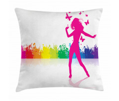 Dancing Girlt Party Pillow Cover