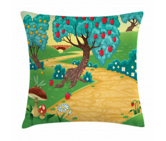 Apple Tree and Dragonfly Pillow Cover