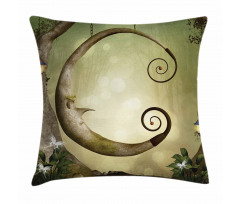 Hanging Wooden Crescent Pillow Cover