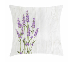Herbal Bouquet on Wood Pillow Cover