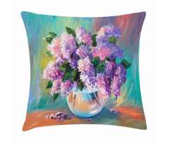 Oil Painting Flowers Art Pillow Cover