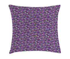 Green Field with Pansy Pillow Cover