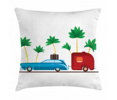 Exotic Travel Theme Pillow Cover