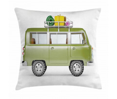 Retro Safari Van Africa Pillow Cover