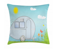 Summer Vacation Theme Pillow Cover